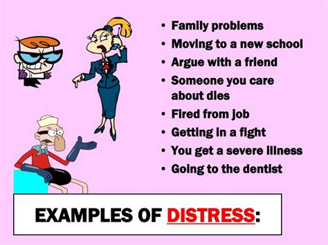 examples of distress.